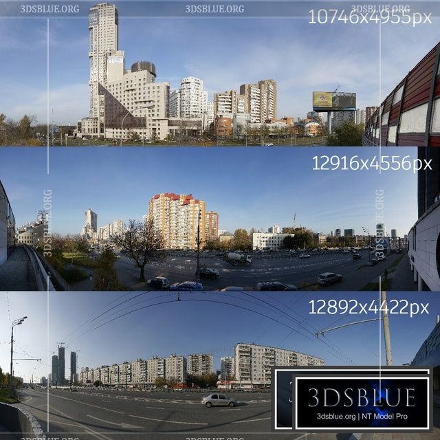 Panoramas of Moscow streets collection number 2 3DS Max - thumbnail 3