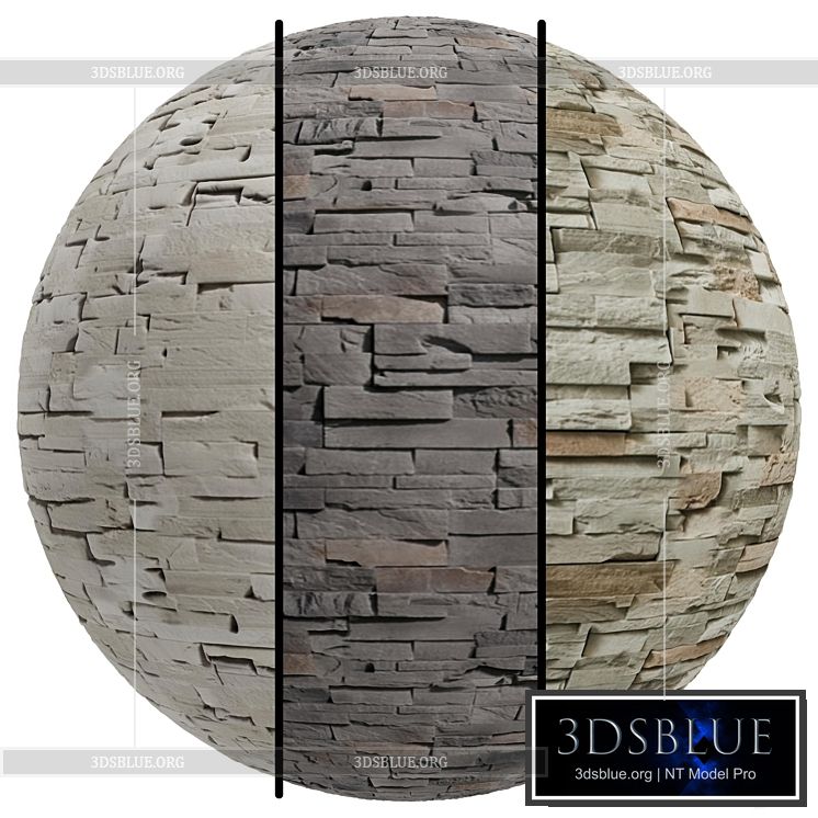 FB370 stone Facade coverings MURIA | 3MAT | PBR | Seamless 3DS Max - thumbnail 3