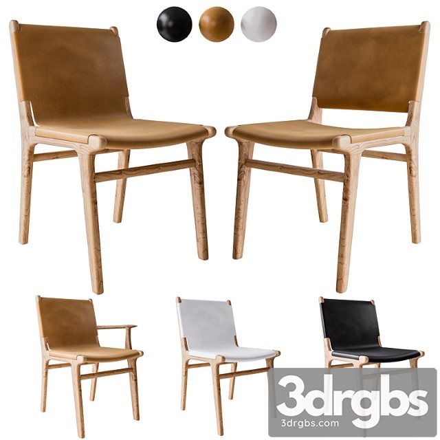 Flat and sling leather dining chairs 2 3dsmax Download - thumbnail 1