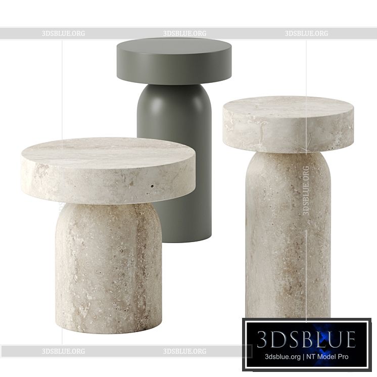 FRANCIS side tables by Lema 3DS Max - thumbnail 3