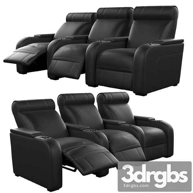 Modular cinema seat 3 positions 2 3dsmax Download - thumbnail 1