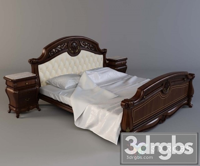 Mobil Ducale Noce Bed 3dsmax Download - thumbnail 1