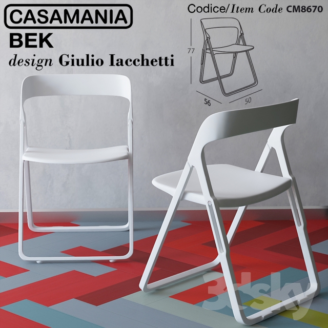 Casamania_Bek_Folding_Chair design by Giulio Iacchetti 3DS Max - thumbnail 3