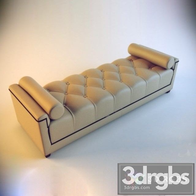 Leather Bench 3dsmax Download - thumbnail 1