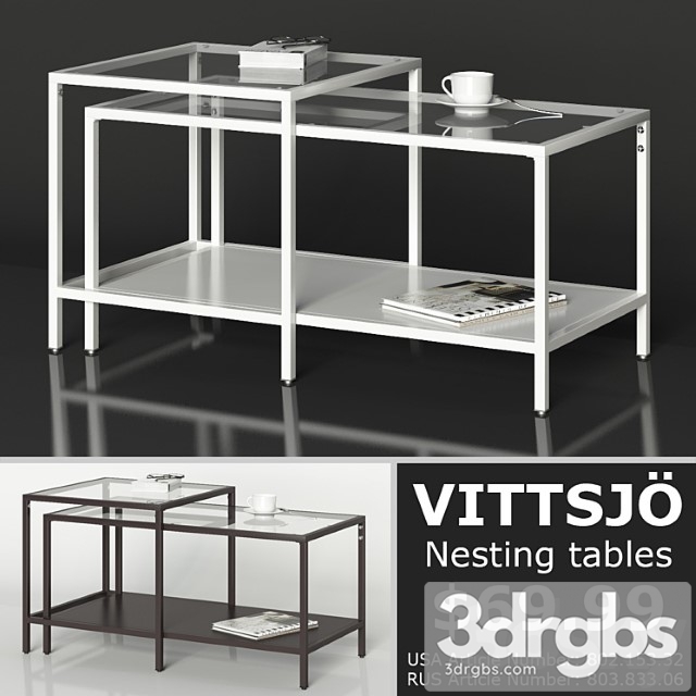 Ikea vittsjo nesting tables 2 3dsmax Download