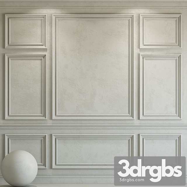 Decorative plaster with molding 94 3dsmax Download - thumbnail 1