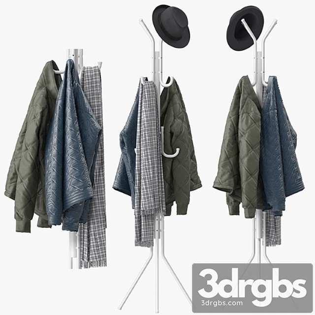 Clothes Metal tripod stand coat rack 3dsmax Download - thumbnail 1