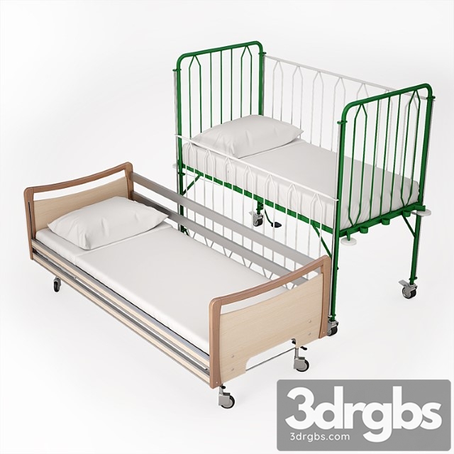 Ambulatory Bed Adult Nursery 3dsmax Download - thumbnail 1