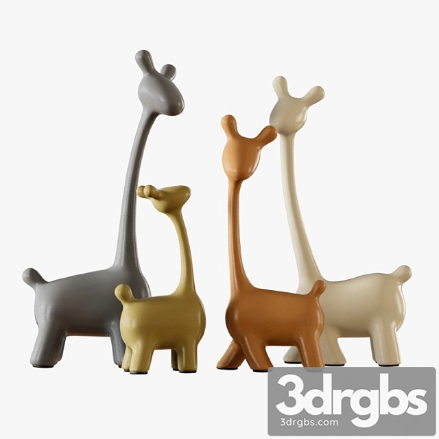 Figurines a family of deer 3dsmax Download - thumbnail 1