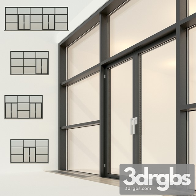 Panoramic glazing. stained glass window 25 3dsmax Download - thumbnail 1