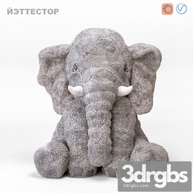Toy Elephant Yettestor Ikea 2 3dsmax Download - thumbnail 1