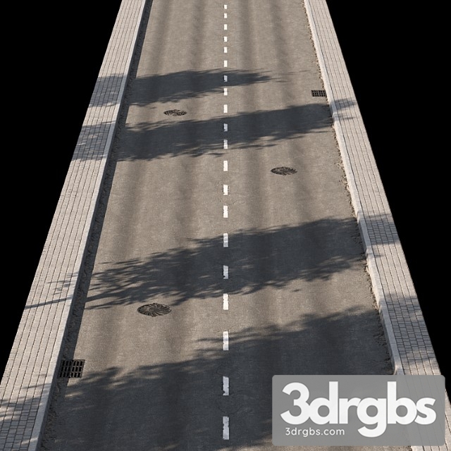 Broken Road Set 1 3dsmax Download - thumbnail 1