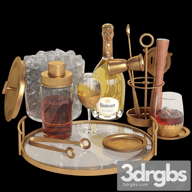 Potterybarn gold bar accessories 3dsmax Download - thumbnail 1
