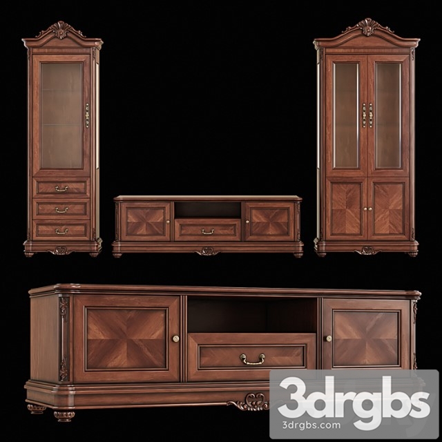 2 sideboards and a curbstone 3dsmax Download - thumbnail 1