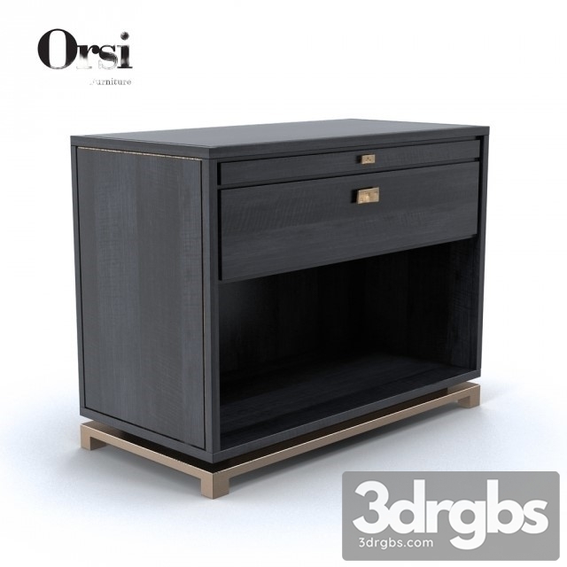 Orsi Bronze Bedside Table XI 3dsmax Download