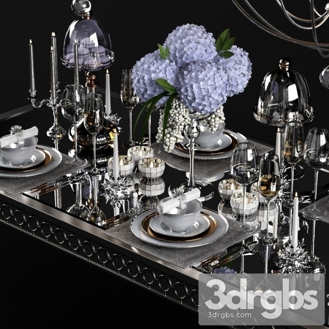 Sophie Mirrored Dining Table 3dsmax Download
