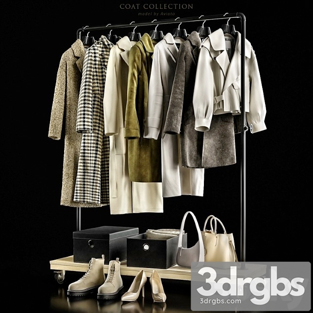 Clothes Coat Collection 3dsmax Download - thumbnail 1