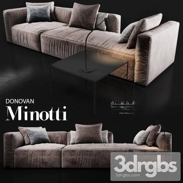 Minotti Donovan Sofa 3dsmax Download - thumbnail 1