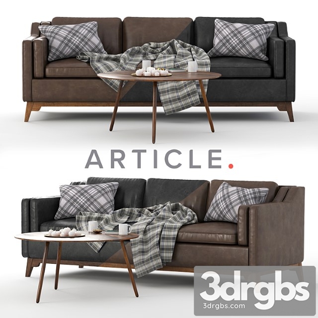 Worthington sofa & coffe table amoeba 2 3dsmax Download - thumbnail 1