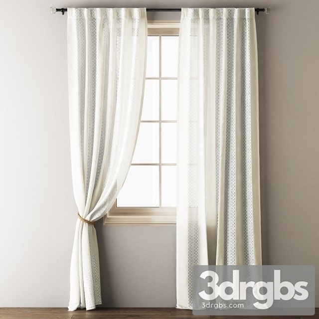 Anthropologie Lace Curtains 3dsmax Download - thumbnail 1