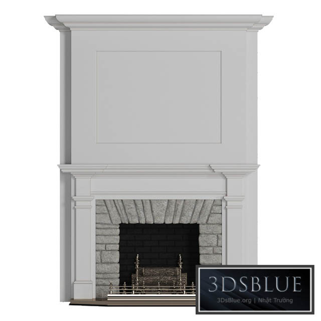 Classic fireplace 3DS Max - thumbnail 3