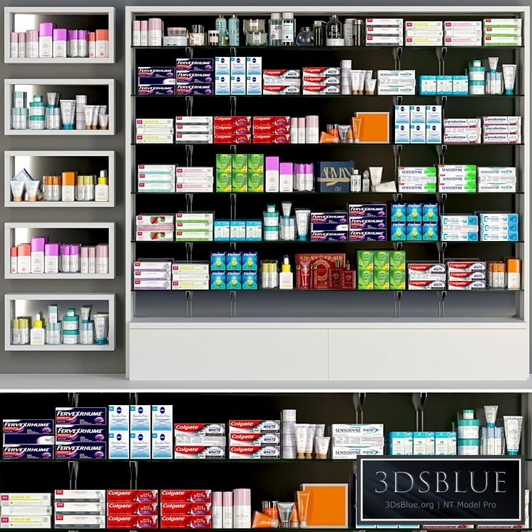 Showcase in a pharmacy 3DS Max - thumbnail 3