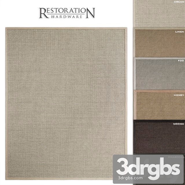 Rh belgian looped wool sisal rug 3dsmax Download - thumbnail 1