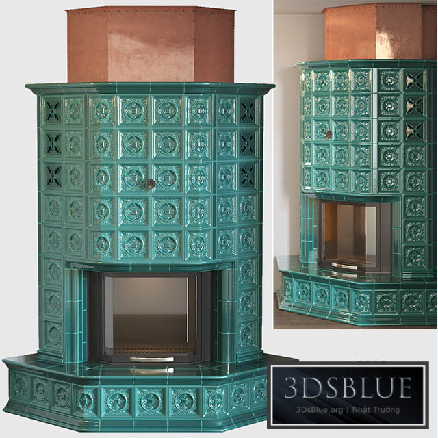 Tiled fireplace 3DS Max - thumbnail 3