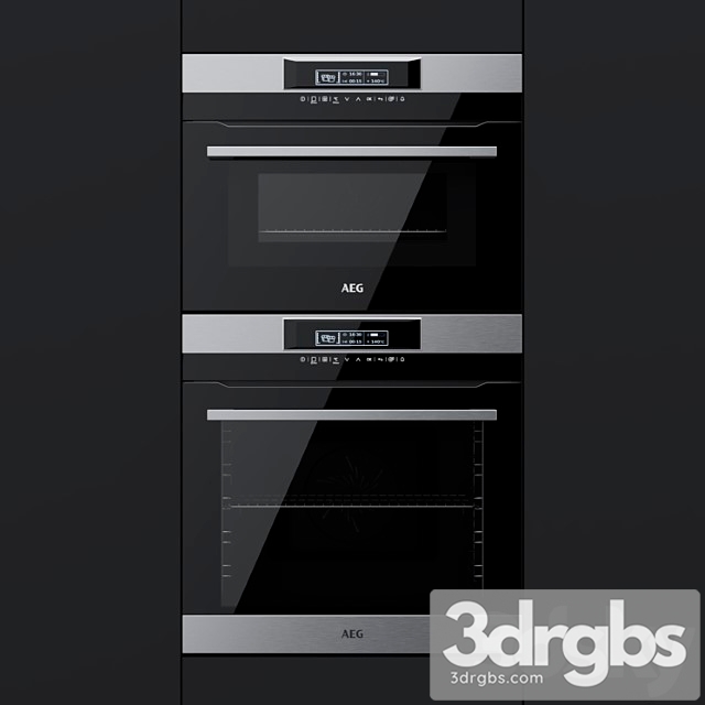 Aeg – an oven bpr742320m and a compact oven kmr761000m 2 3dsmax Download - thumbnail 1