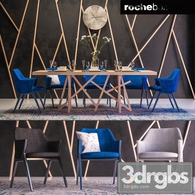 Roche Bobois Table and Chair Set 3dsmax Download
