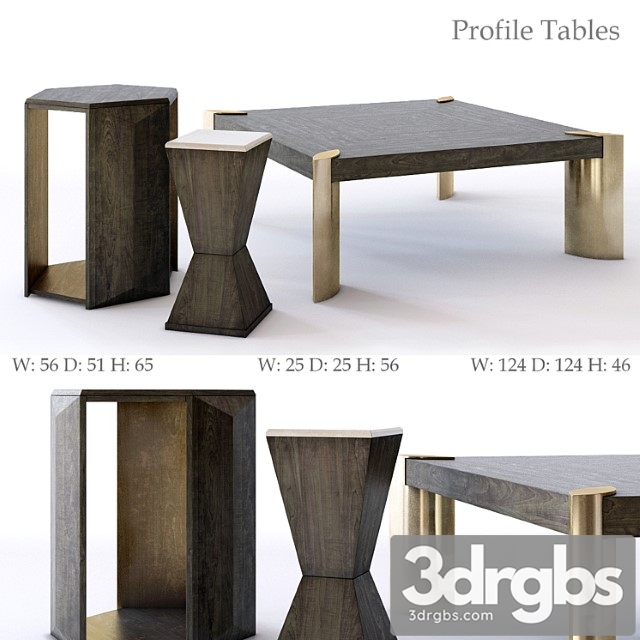 Bernhardt Profile Tables 3dsmax Download - thumbnail 1