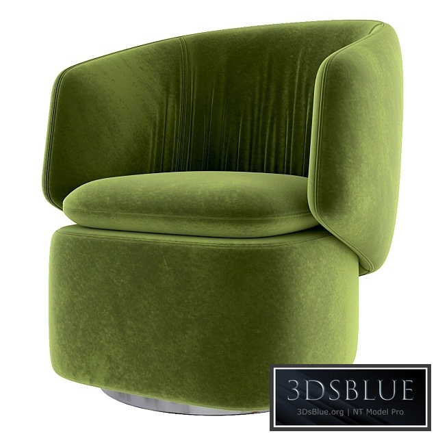 Crescent swivel chair 3DS Max - thumbnail 3