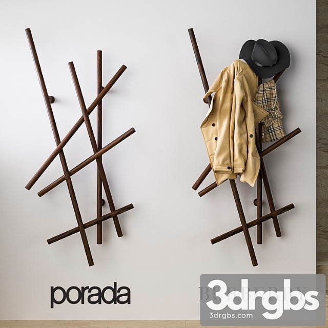 Clothes Porada & burberry set in the hallway 3dsmax Download - thumbnail 1