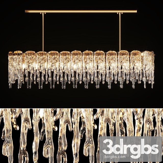 Chandelier with Ice Plates Spring Long M 3dsmax Download - thumbnail 1
