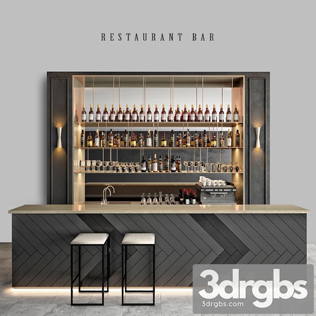 Restaurant bar 4 3dsmax Download - thumbnail 1