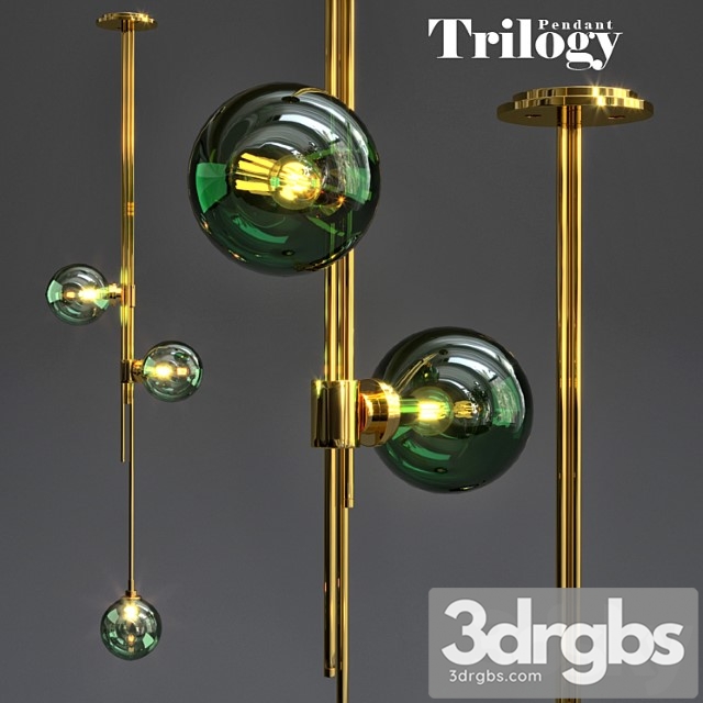 Articolo lighting trilogy pendant 3dsmax Download - thumbnail 1