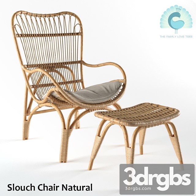 The Family Love Tree Slouch Chair Natural 3dsmax Download - thumbnail 1