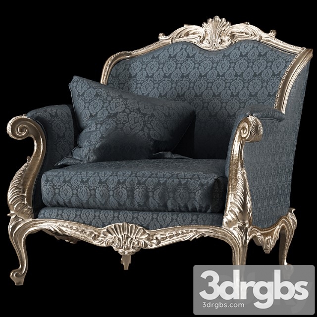 Rococo Armchairs 3dsmax Download - thumbnail 1