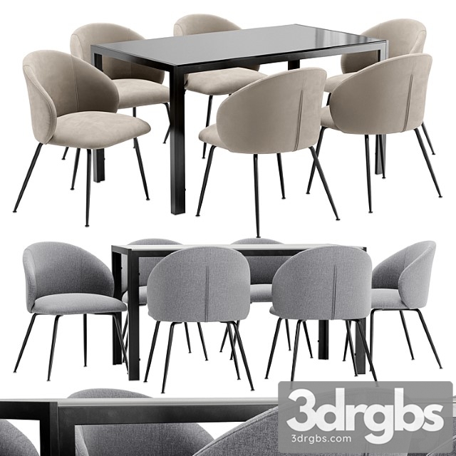 Dining chair garda decor and table derby 2 3dsmax Download - thumbnail 1
