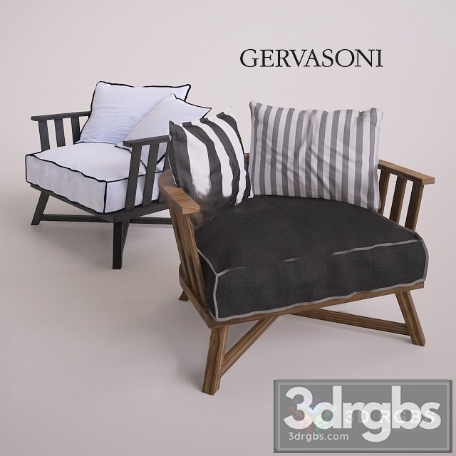 Gervasoni Gray Armchair 3dsmax Download - thumbnail 1