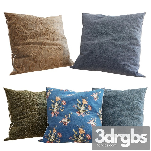 Zara Home Decorative Pillows Set 68 3dsmax Download - thumbnail 1