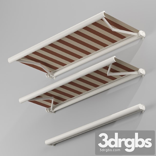 Elbow awning cassette awning 01 3dsmax Download - thumbnail 1