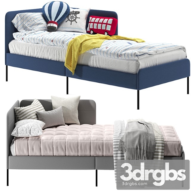 Ikea Blakullen Corner Bed 3dsmax Download - thumbnail 1