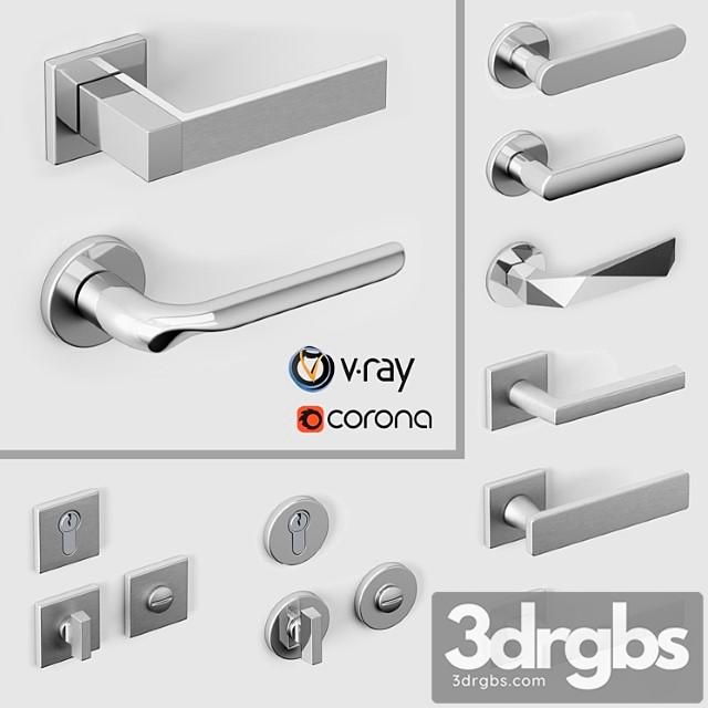 Door handles DnD by Martinelli 3dsmax Download - thumbnail 1
