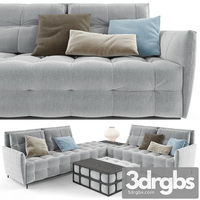 Poliform sofa set gray 2 3dsmax Download - thumbnail 1