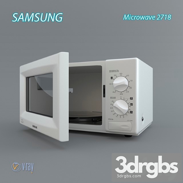 Samsung microwave2718 2 3dsmax Download - thumbnail 1