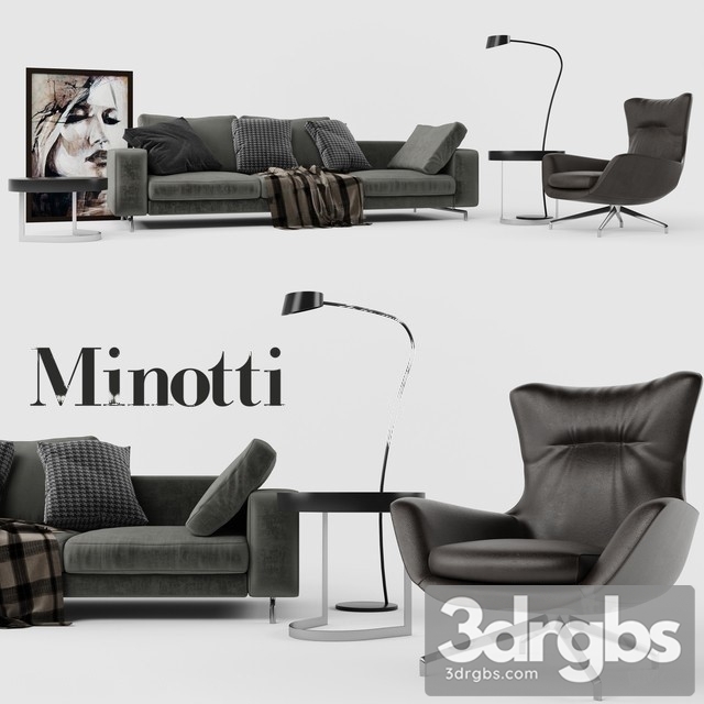 Minotti Set 3dsmax Download - thumbnail 1