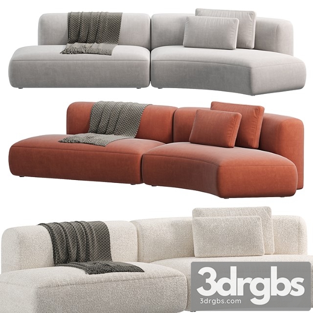 Cozy curve sofa by mdf italia 2 3dsmax Download - thumbnail 1