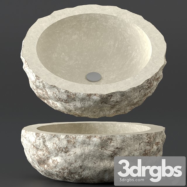 Washbasin Made of Stone 2 3dsmax Download - thumbnail 1