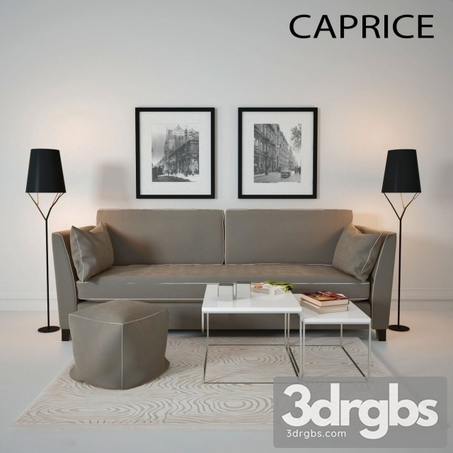 Caprice Sofa 01 3dsmax Download - thumbnail 1